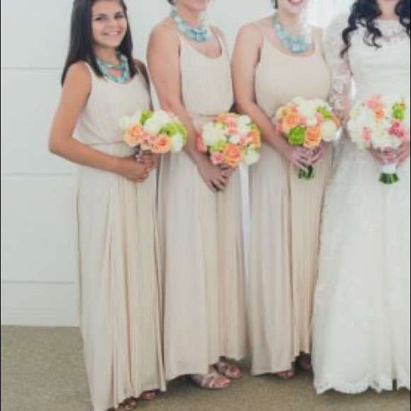 Cream color floor length MNG Suit dress - Picture 1 of 3